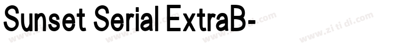 Sunset Serial ExtraB字体转换